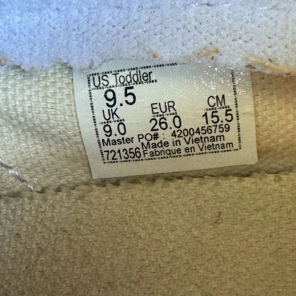 Size 9.5c - Vans Slip-ON V (Checkerboard) Powder Pink/True White Toddler